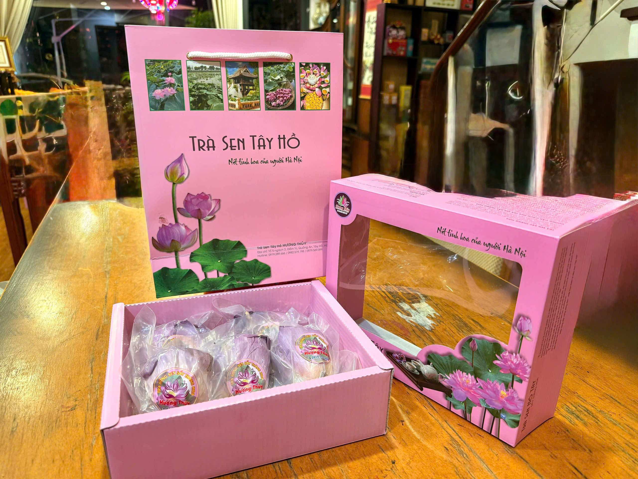 Set trà bông sen sấy thăng hoa