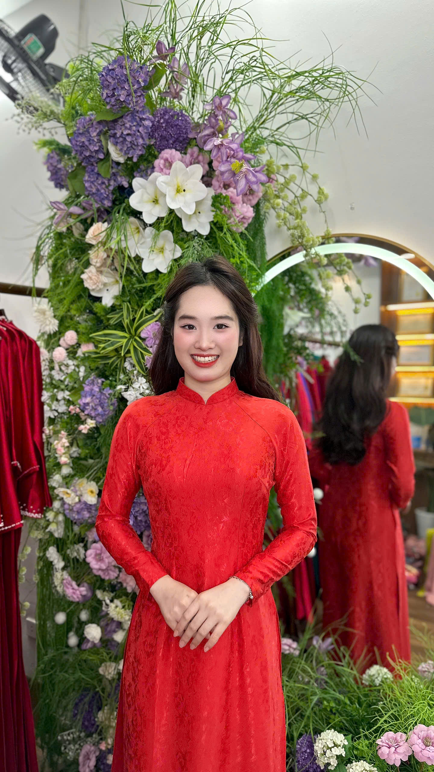 Áo dài gấm 2 tà CH03