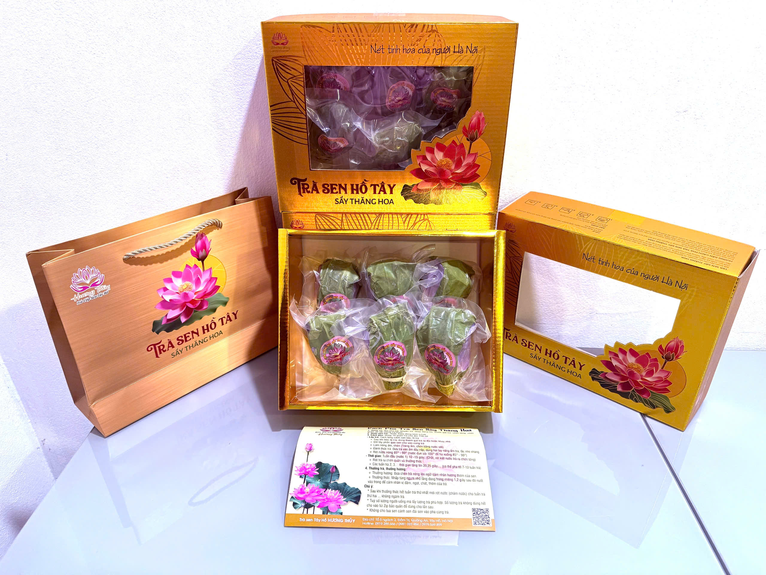 Set trà bông sen sấy thăng hoa cao cấp