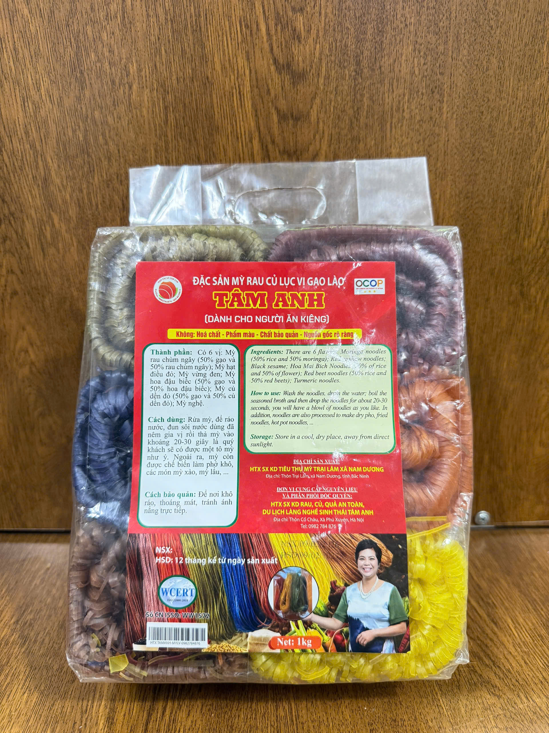 Mỳ rau củ lục vị gạo lào dành cho người ăn kiêng 1kg