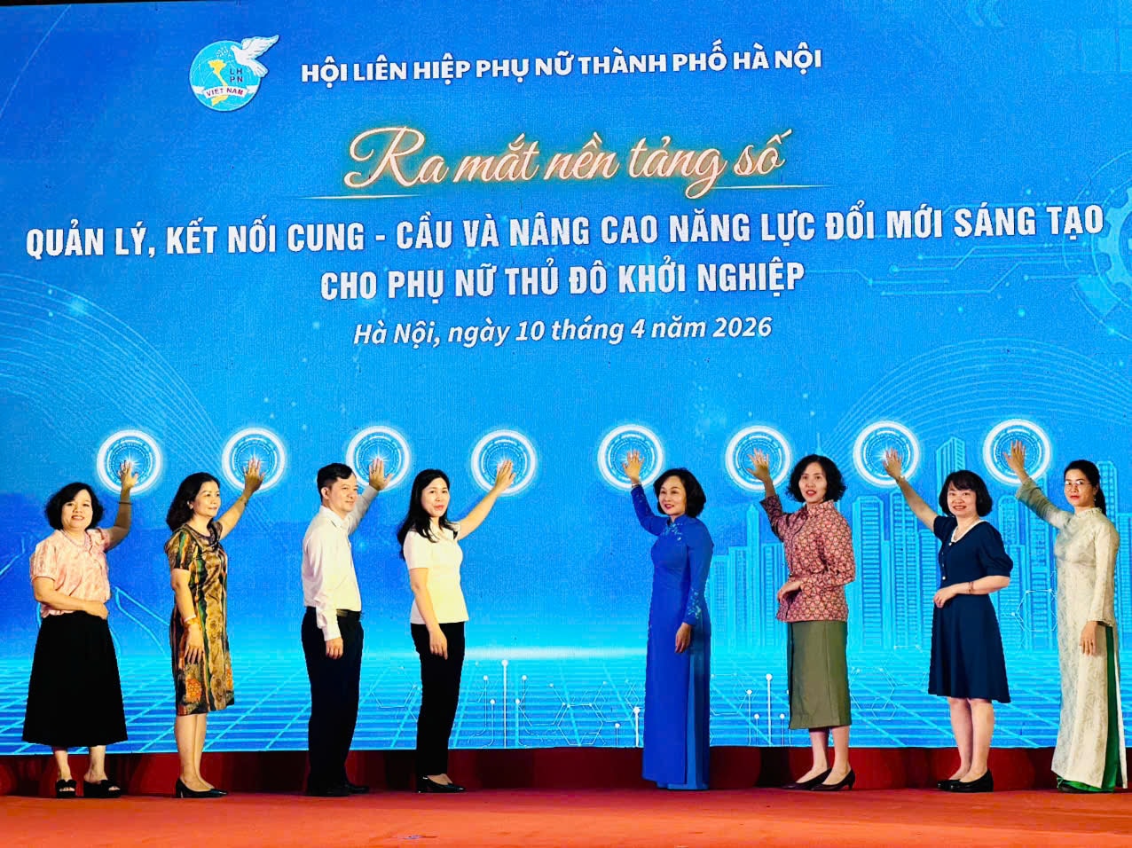 Sự kiện ra mắt Nền tảng Quản lý, kết nối cung cầu, nâng cao năng lực đổi mới sáng tạo cho Phụ nữ Thủ đô khởi nghiệp - Hội Liên hiệp Phụ nữ Hà Nội