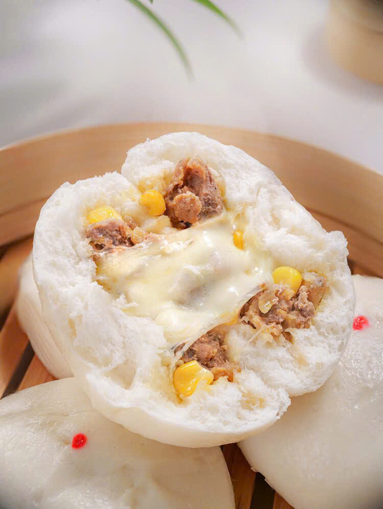 Bánh bao sữa mộc nhân bò ngô ngọt phomai hộp 4c